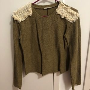 ZARA PEARL TAN SWEATER